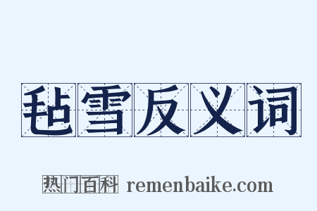 毡雪反义词是什么意思的图片